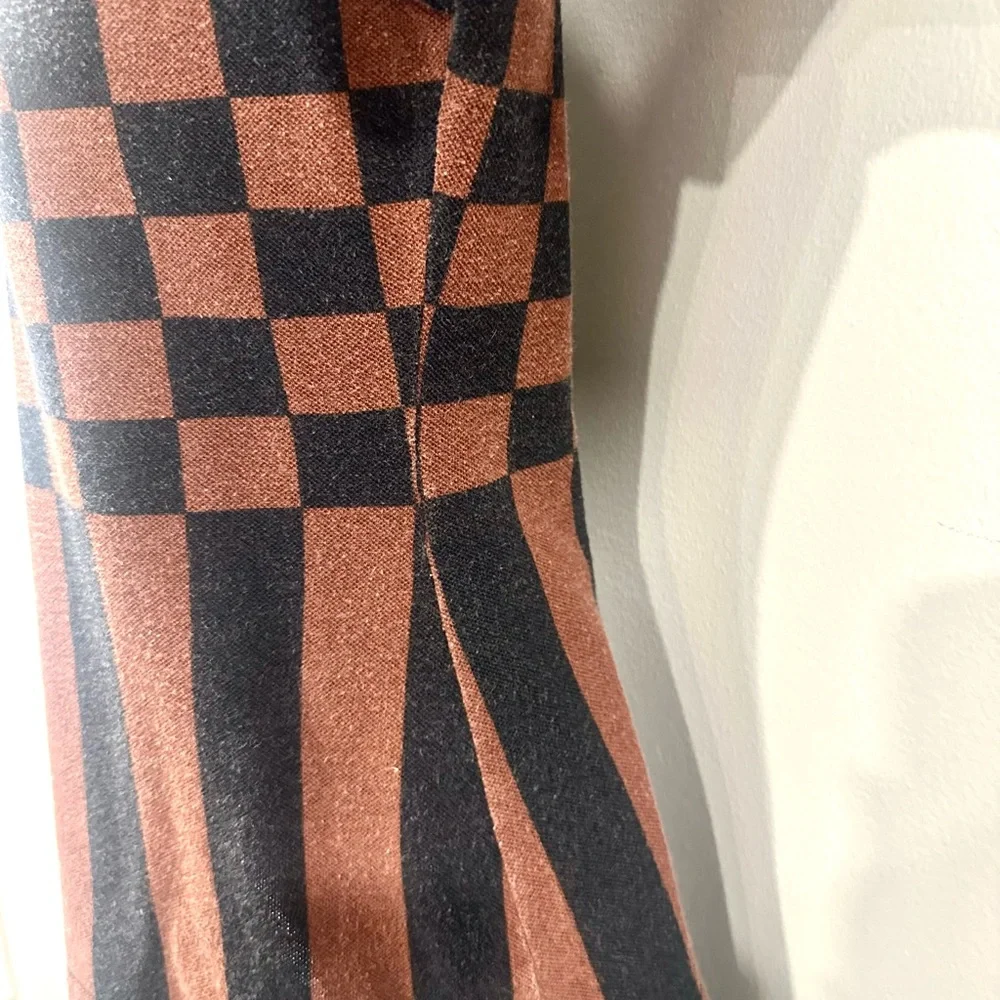 Vintage Fendi Women's Black & Brown Zucca Checkered Tee Small - Picture 6 of 10